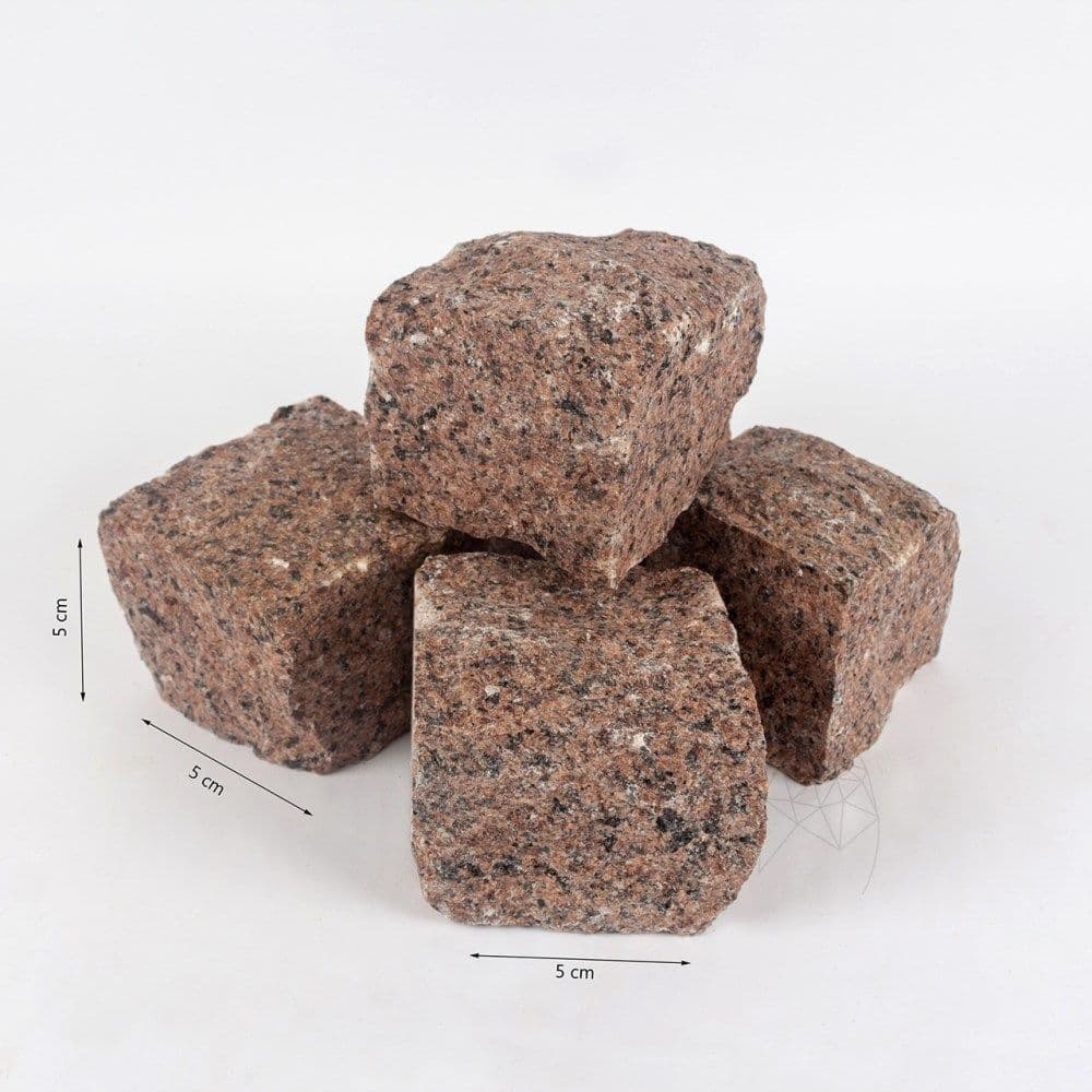 Piatra Cubica Granit Maple Red Natur 5 x 5 x 5cm