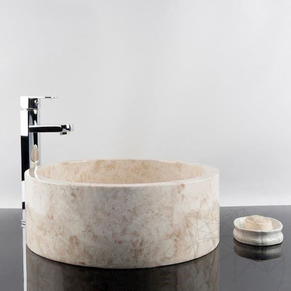 Chiuveta baie marmura Cappuccino RS-22, 42 x 15 cm