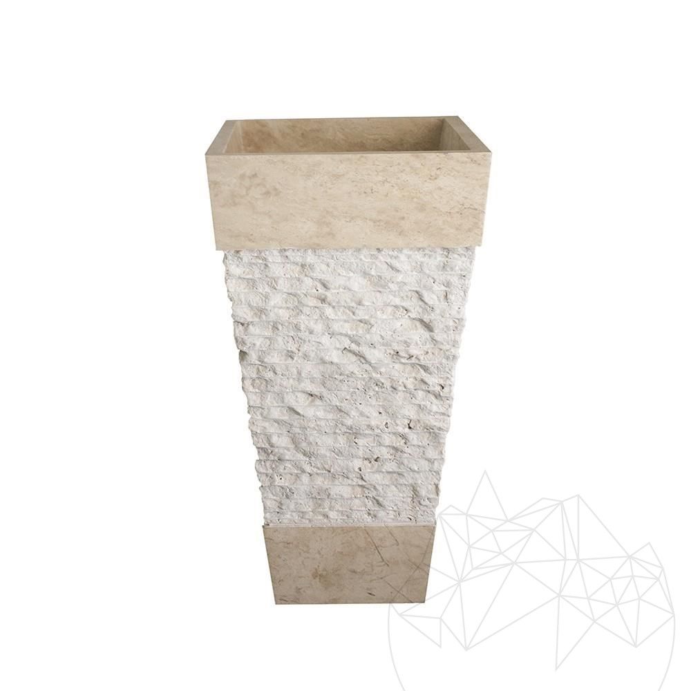 Chiuveta baie travertin Classic SP-19, 43 x 84 cm