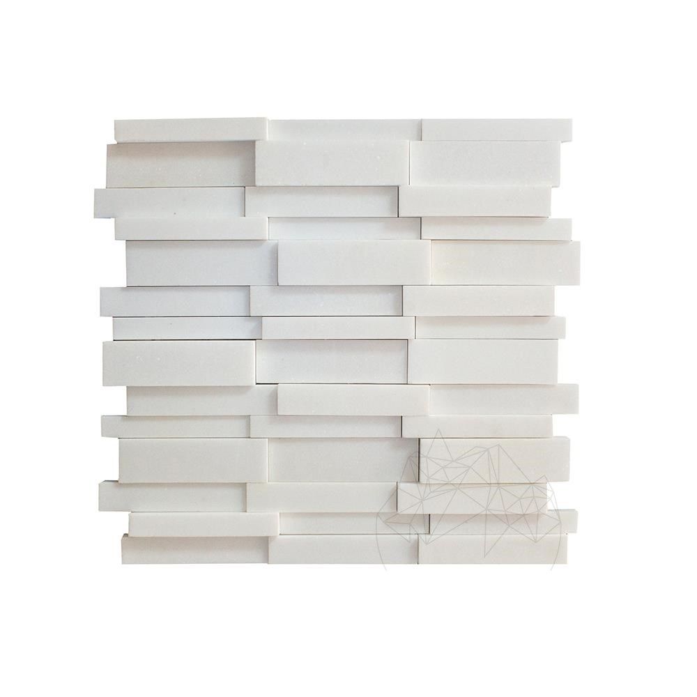 Mozaic Marmura Thassos 3D Lines Polisata