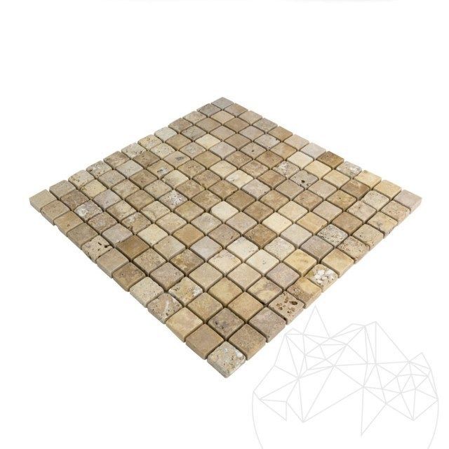 Mozaic Travertin Yellow Antichizat 2.3 x 2.3cm