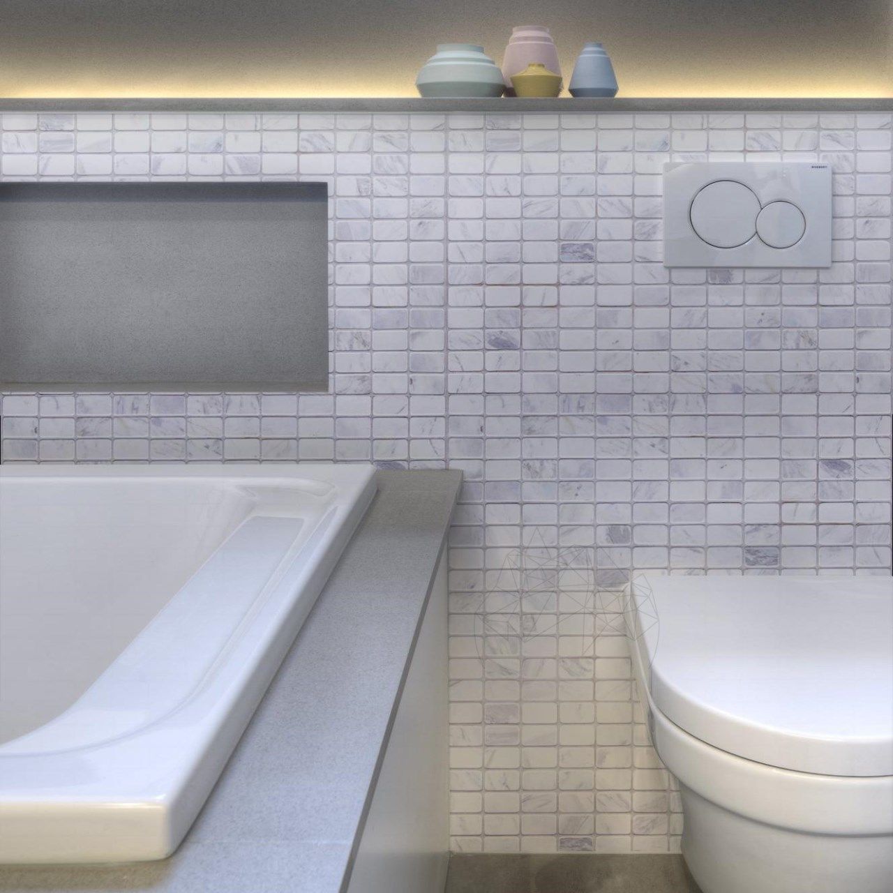 Mozaic Marmura Volakas Antichizata 2.85 x 5cm