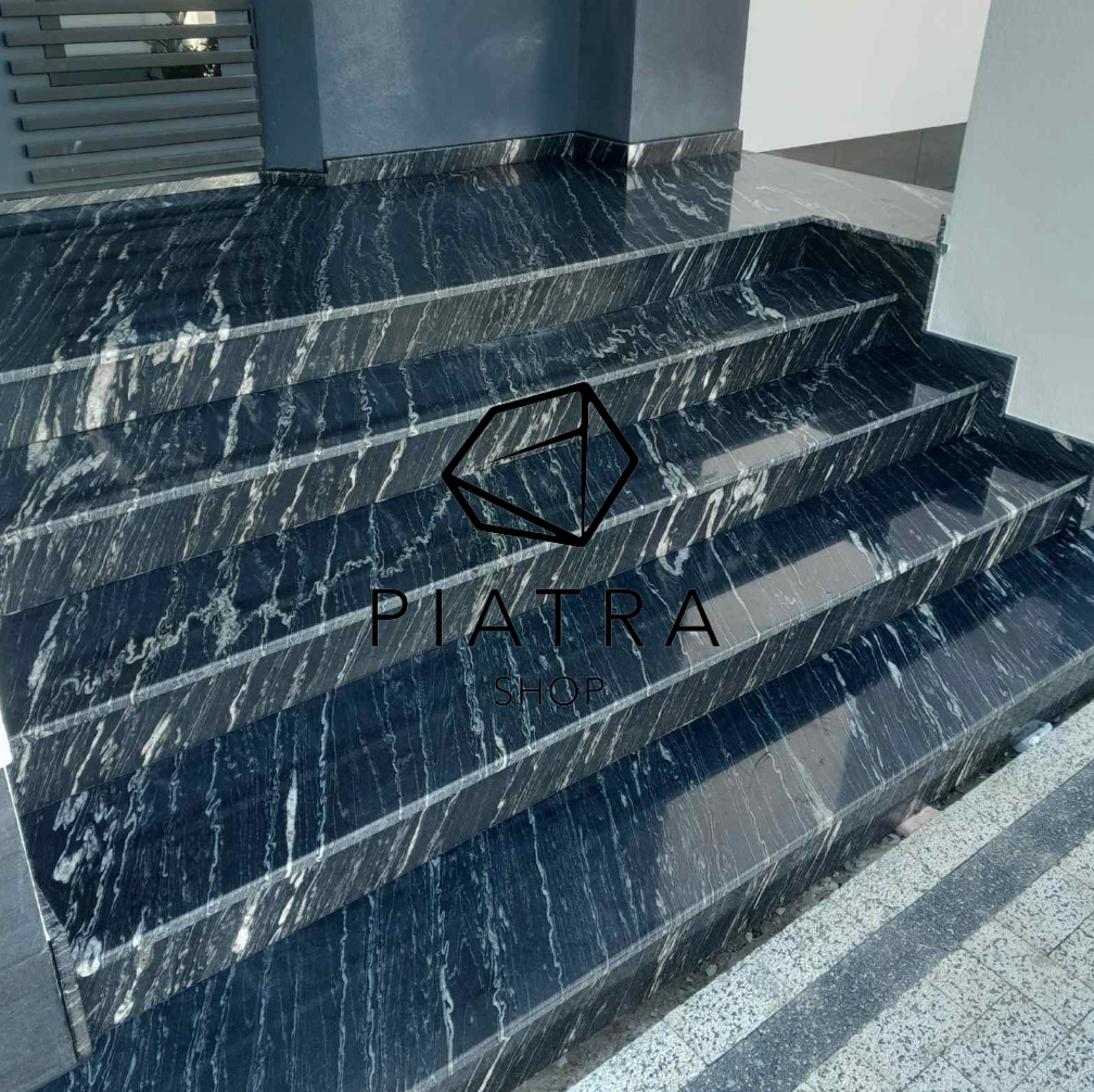 Granit  Black and White 2cm Lustruit